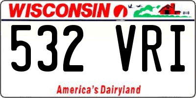 WI license plate 532VRI