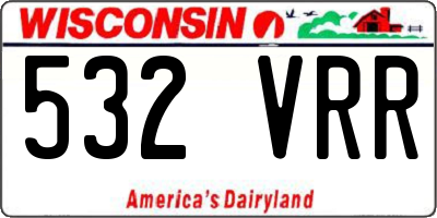 WI license plate 532VRR