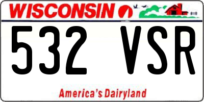 WI license plate 532VSR
