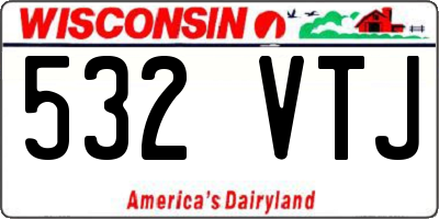 WI license plate 532VTJ