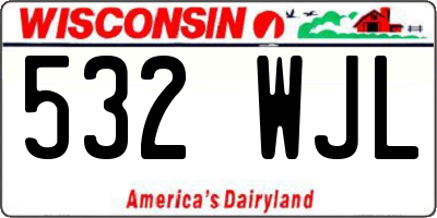 WI license plate 532WJL