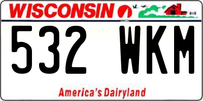 WI license plate 532WKM