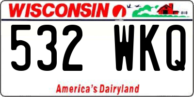 WI license plate 532WKQ