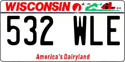 WI license plate 532WLE