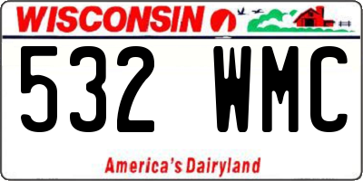 WI license plate 532WMC