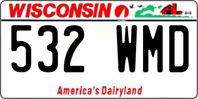 WI license plate 532WMD