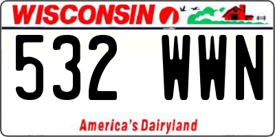 WI license plate 532WWN