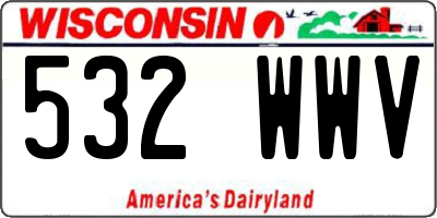 WI license plate 532WWV