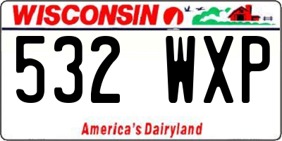 WI license plate 532WXP