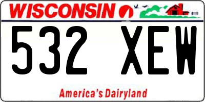 WI license plate 532XEW