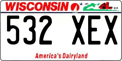 WI license plate 532XEX