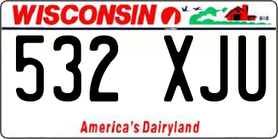 WI license plate 532XJU