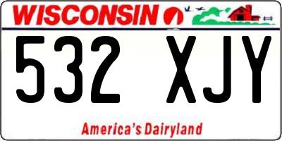 WI license plate 532XJY