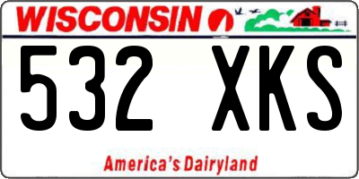 WI license plate 532XKS