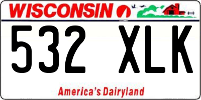WI license plate 532XLK