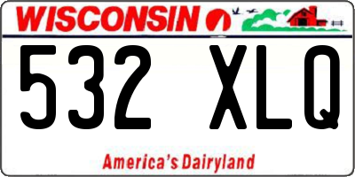 WI license plate 532XLQ