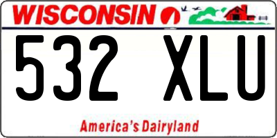 WI license plate 532XLU