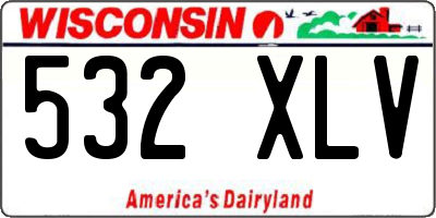 WI license plate 532XLV