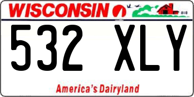 WI license plate 532XLY