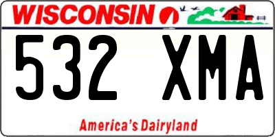 WI license plate 532XMA