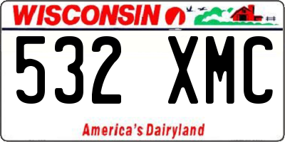WI license plate 532XMC