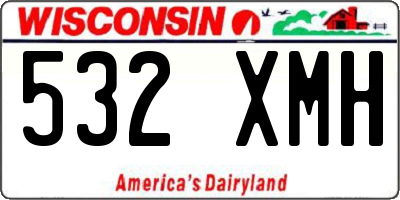 WI license plate 532XMH