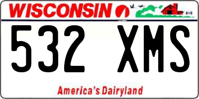 WI license plate 532XMS