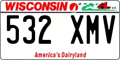 WI license plate 532XMV
