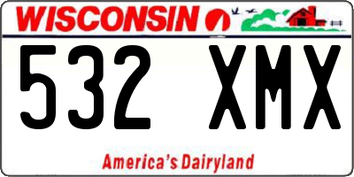 WI license plate 532XMX