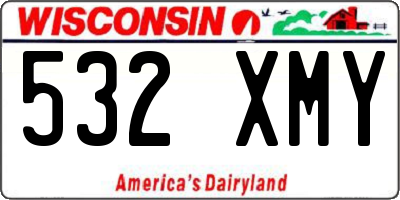 WI license plate 532XMY