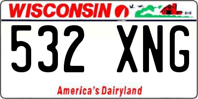 WI license plate 532XNG