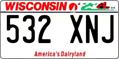 WI license plate 532XNJ