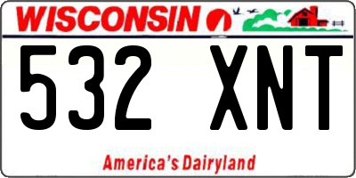 WI license plate 532XNT