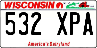 WI license plate 532XPA