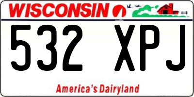 WI license plate 532XPJ