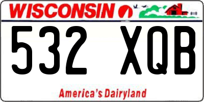 WI license plate 532XQB