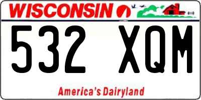 WI license plate 532XQM