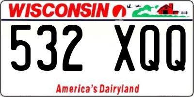WI license plate 532XQQ