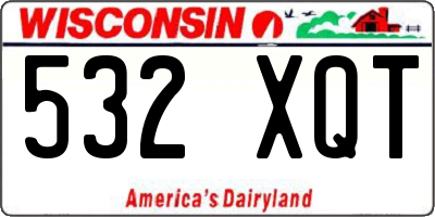 WI license plate 532XQT