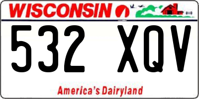 WI license plate 532XQV