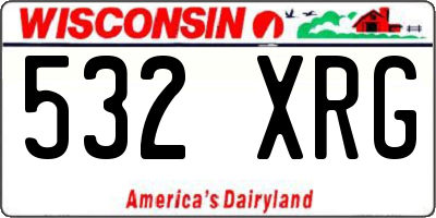 WI license plate 532XRG