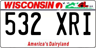 WI license plate 532XRI
