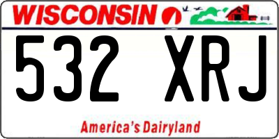 WI license plate 532XRJ