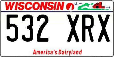 WI license plate 532XRX