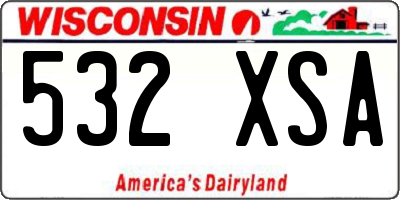 WI license plate 532XSA