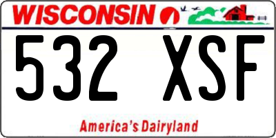 WI license plate 532XSF