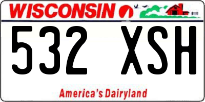 WI license plate 532XSH