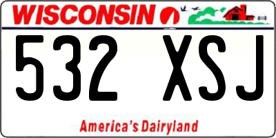 WI license plate 532XSJ