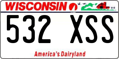 WI license plate 532XSS