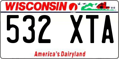 WI license plate 532XTA